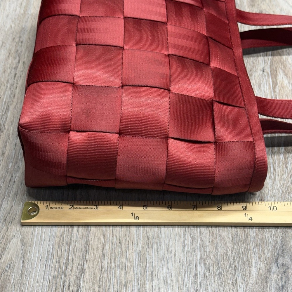 HARVEYS "The Original" Red SEATBELT BAG Shoulder Tote Zip Purse Crimson USA - Picture 13 of 16